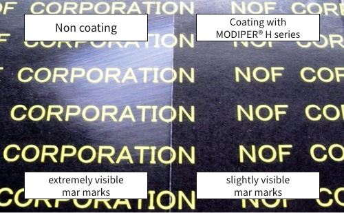 Appearance after mar resistants test