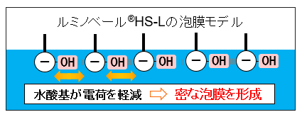 ルミノベール ® HS-Lの泡膜モデル