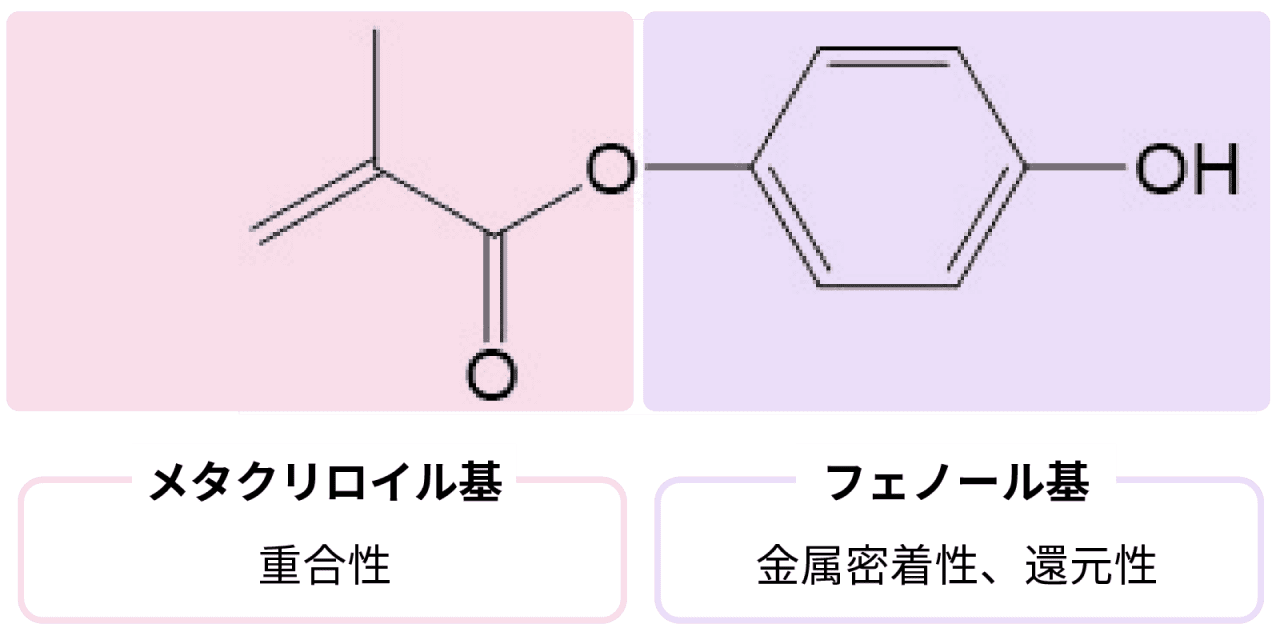 メタクリロイル基、フェノール基