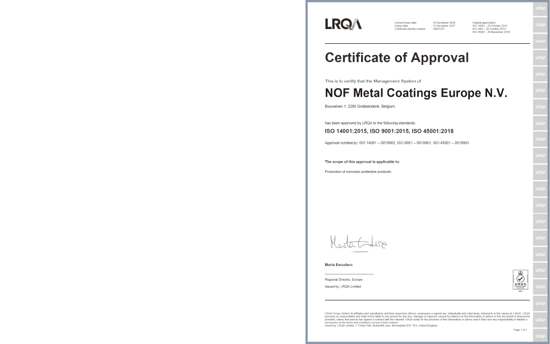  This is the ISO 45001 certificate.