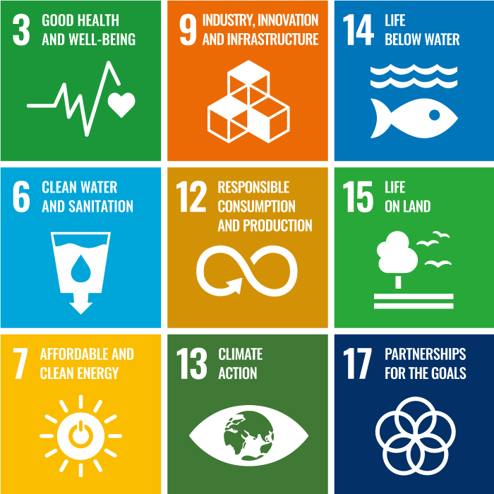 This is the logo for the 3rd, 6th, 7th, 9th, 12th, 13th, 14th, 15th and 17th of the 17 SDG goals.