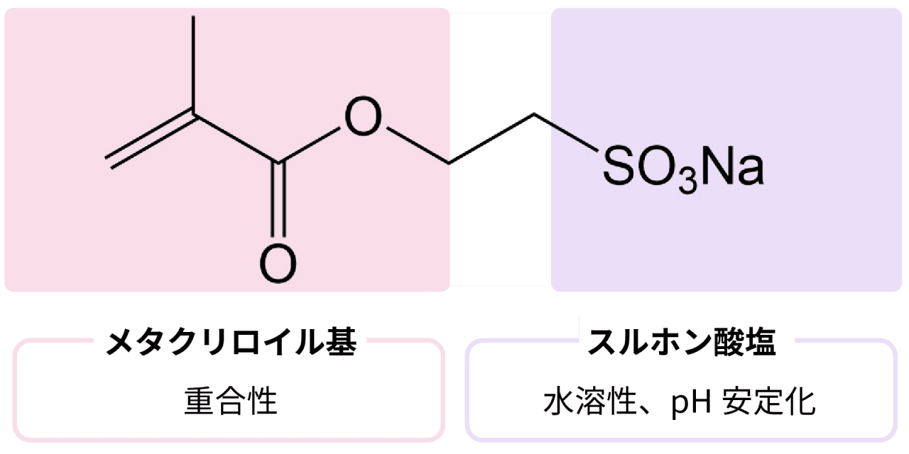メタクリロイル基、スルホン酸塩